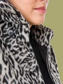 Black And White Leopard Faux Fur Jacket<agnès b. Outlet