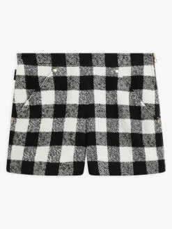 Black And White Plaid Wool Shorts<agnès b. Discount