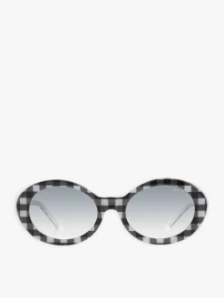Black And White Romy Checked Sunglasses<agnès b. Hot