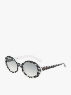 Black And White Romy Checked Sunglasses<agnès b. Hot