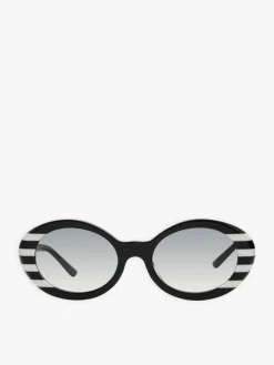 Black And White Romy Striped Sunglasses<agnès b. Best