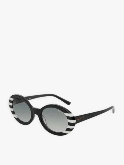 Black And White Romy Striped Sunglasses<agnès b. Best