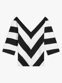 Black And White Striped Melio T-shirt<agnès b. Cheap