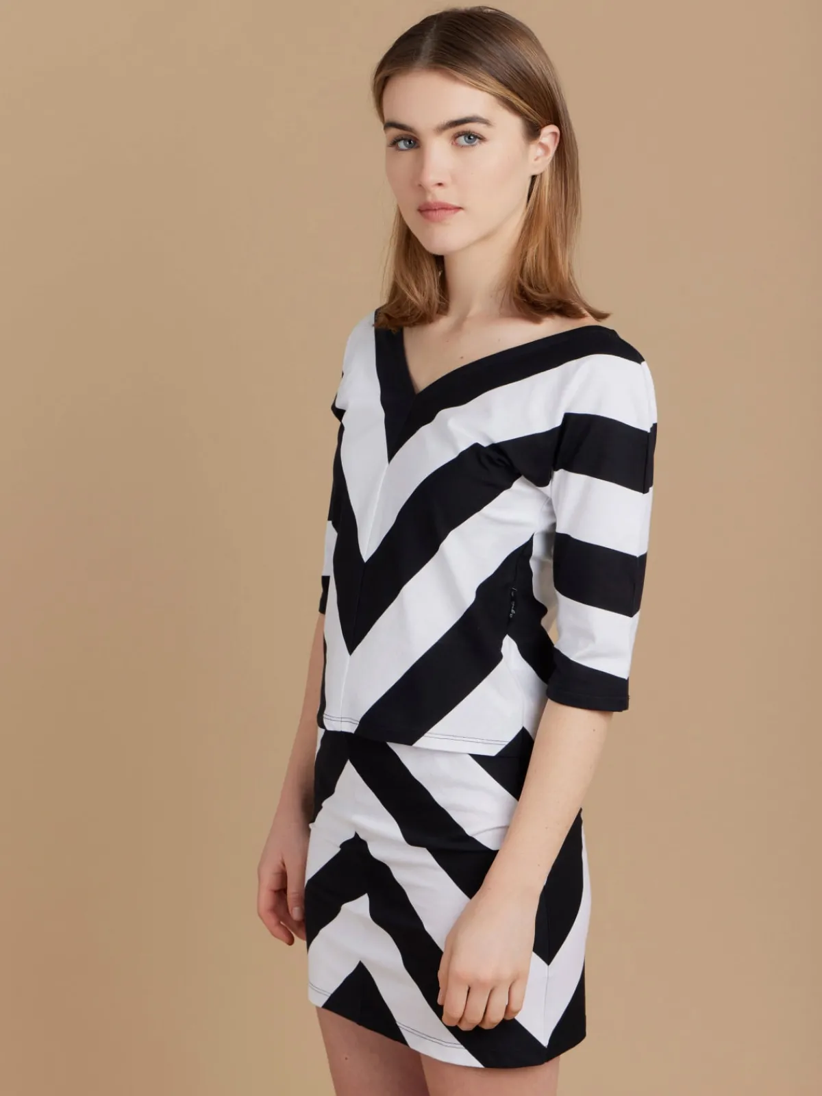 Black And White Striped Melio T-shirt<agnès b. Cheap