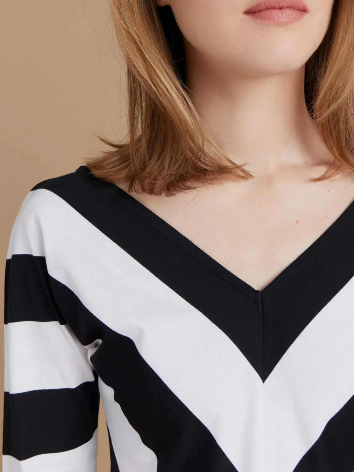 Black And White Striped Melio T-shirt<agnès b. Cheap