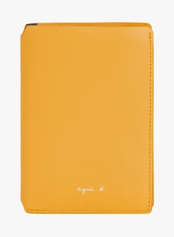 Black And Yellow Two-tone Leather Card Case<agnès b. Shop