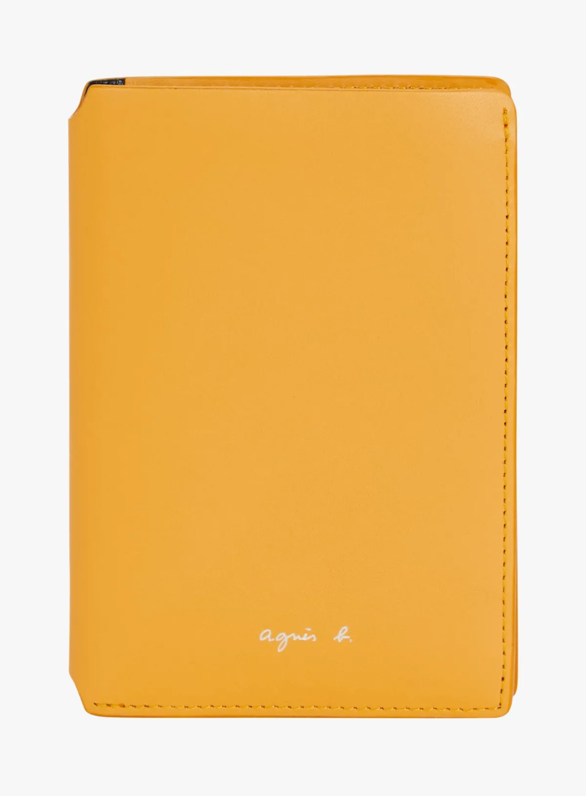 Black And Yellow Two-tone Leather Card Case<agnès b. Shop