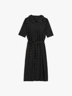 Black Andréa Printed Jersey Dress<agnès b. Shop