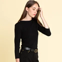 Black Badiane Sweater With Elbow-length Sleeves<agnès b. Shop