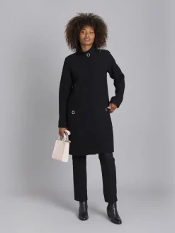 Black Boiled Wool Manaus Coat<agnès b. Cheap