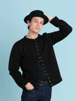 Black Bronze Snap Cardigan<agnès b. Hot