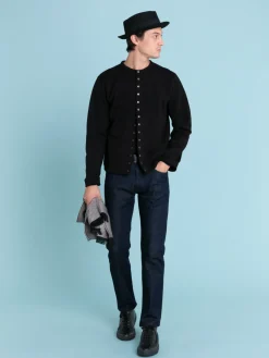 Black Bronze Snap Cardigan<agnès b. Hot