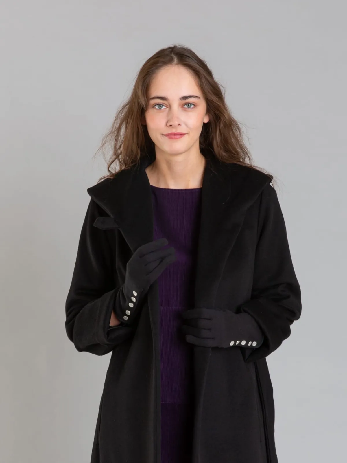 Black Cashmere Long Coat<agnès b. Best Sale