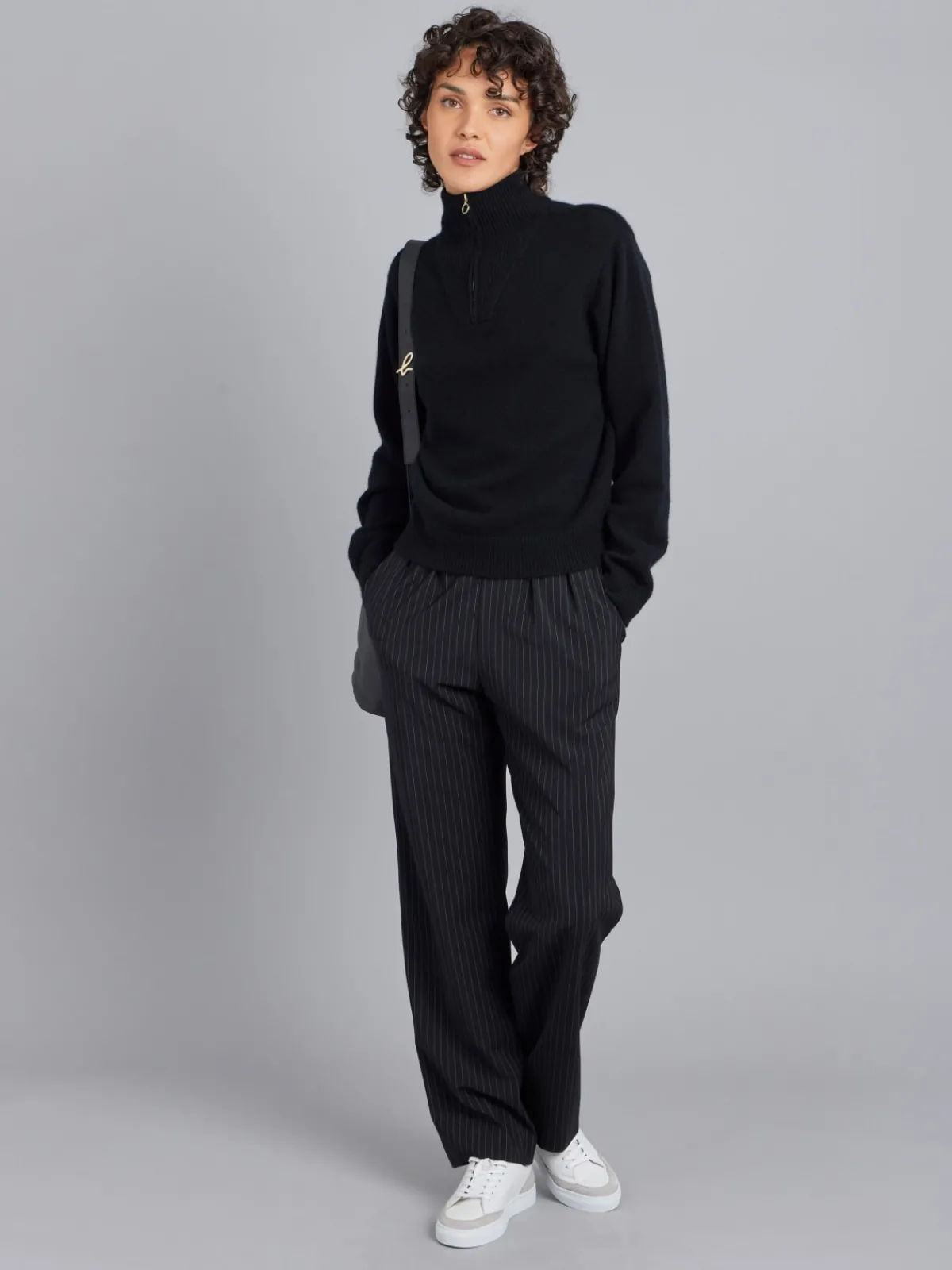 Black Cashmere Trucker Sweater<agnès b. Flash Sale