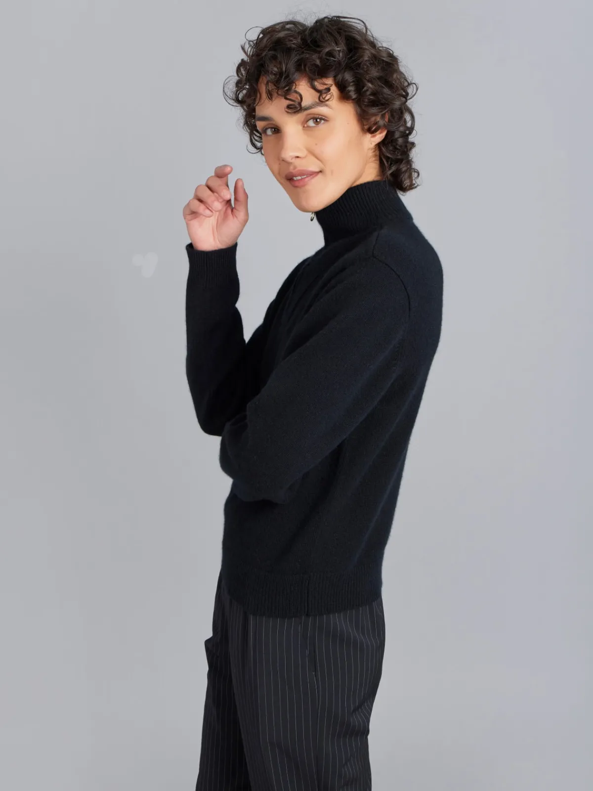 Black Cashmere Trucker Sweater<agnès b. Flash Sale