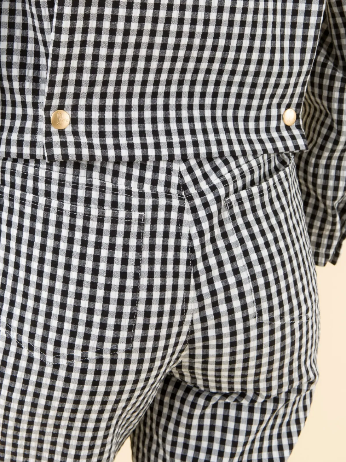 Black Check Print Shirt Jacket<agnès b. Cheap