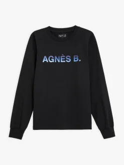 Black Christie T-shirt With "" Embroidery<agnès b. Discount