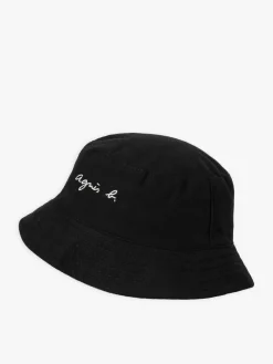Black Cotton Axel Bucket Hat<agnès b. Shop