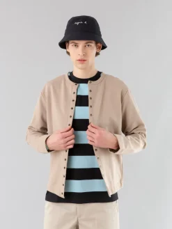 Black Cotton Axel Bucket Hat<agnès b. Shop