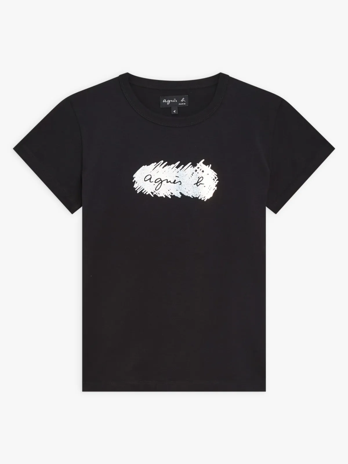 Black Cotton Brando "" Logo T-shirt<agnès b. Flash Sale