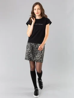 Black Cotton Brando T-shirt With 