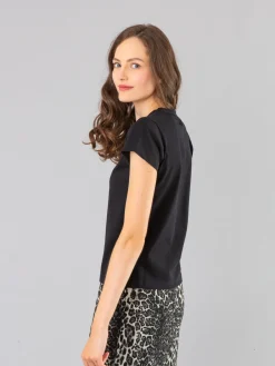 Black Cotton Brando T-shirt With 