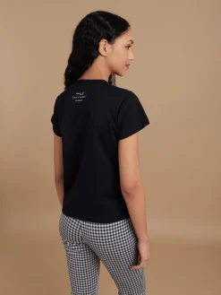 Black Cotton Brando T-shirt With Artist Jim Jarmusch<agnès b. New