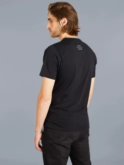 Black Cotton Brando T-shirt With Artist Rafael Gray<agnès b. Cheap