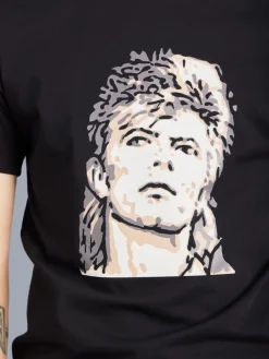 Black Cotton Brando T-shirt With Artist Rafael Gray<agnès b. Cheap