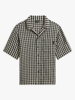 Black Cotton Checked Magnum Shirt<agnès b. Outlet