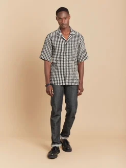 Black Cotton Checked Magnum Shirt<agnès b. Outlet