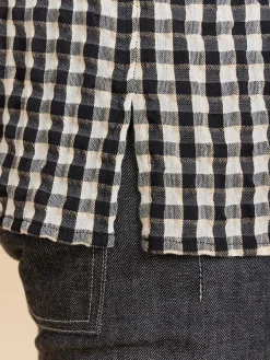 Black Cotton Checked Magnum Shirt<agnès b. Outlet