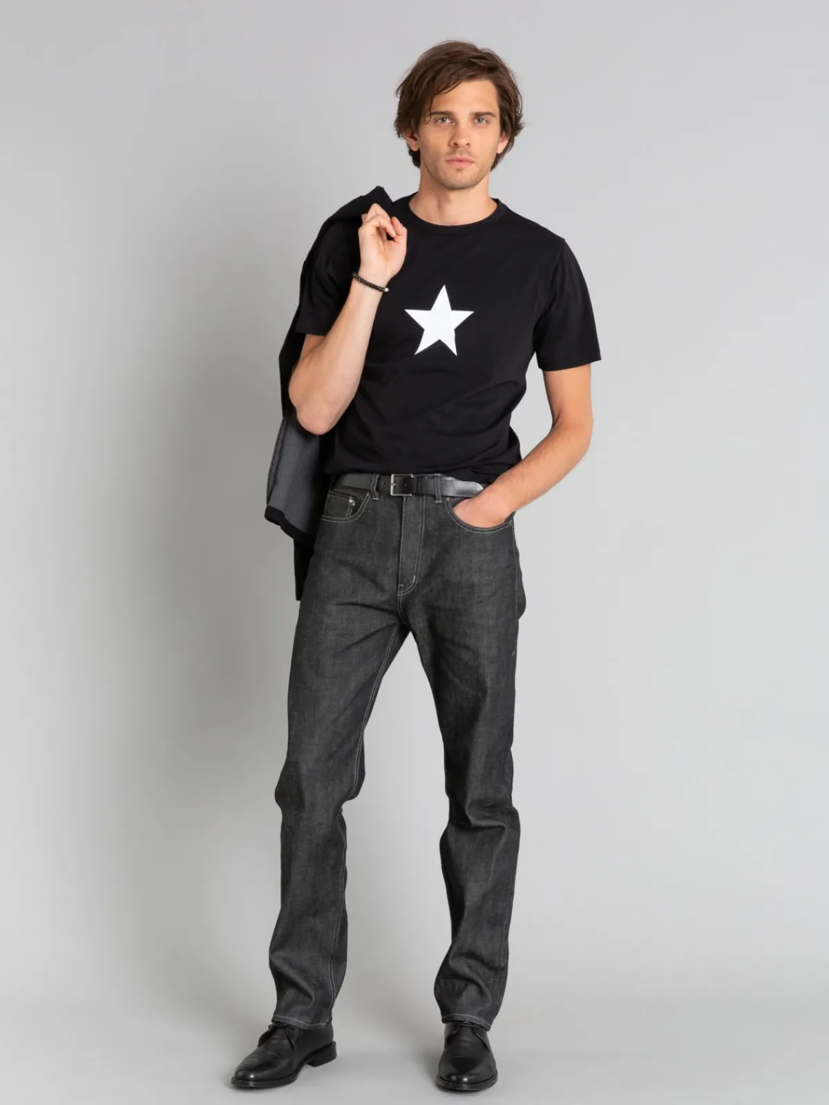 Black Cotton Coulos Star T-shirt<agnès b. Outlet