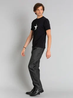 Black Cotton Coulos Star T-shirt<agnès b. Outlet