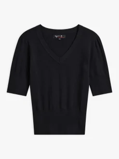 Black Cotton Delha T-shirt<agnès b. Cheap