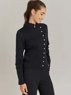 Black Cotton Fleece Fifre Snap Jacket<agnès b. Online