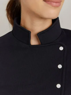 Black Cotton Fleece Fifre Snap Jacket<agnès b. Online