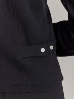 Black Cotton Fleece Fifre Snap Jacket<agnès b. Online