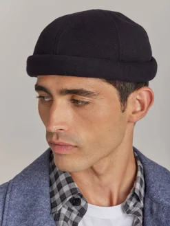 Black Cotton Fleece Jonathan Beanie<agnès b. Discount