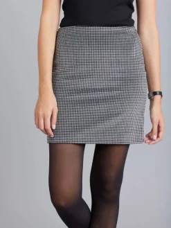 Black Cotton Gingham Erin Skirt<agnès b. Fashion