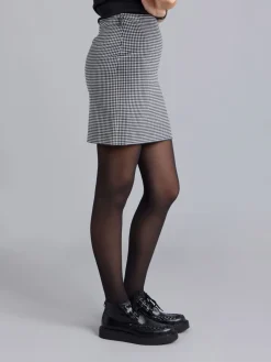 Black Cotton Gingham Erin Skirt<agnès b. Fashion