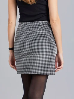 Black Cotton Gingham Erin Skirt<agnès b. Fashion