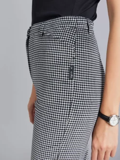 Black Cotton Gingham Print Elvy Pants<agnès b. Cheap