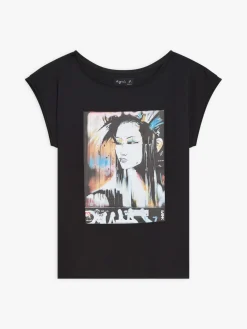Black Cotton Jersey Artist Dan Kitchener Fragile T-shirt<agnès b. Online