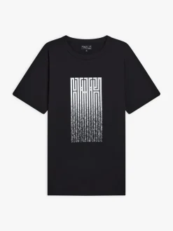 Black Cotton Jersey Brando T-shirt With Artist L'Atlas<agnès b. Shop