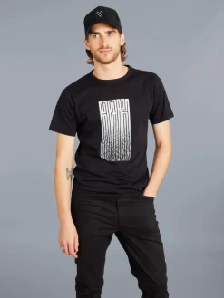 Black Cotton Jersey Brando T-shirt With Artist L'Atlas<agnès b. Shop