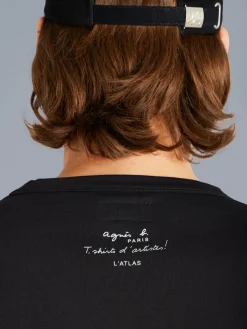 Black Cotton Jersey Brando T-shirt With Artist L'Atlas<agnès b. Shop