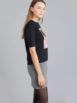 Black Cotton Jersey Brando T-shirt Artist Simon English<agnès b. Clearance