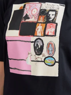 Black Cotton Jersey Brando T-shirt Artist Simon English<agnès b. Clearance