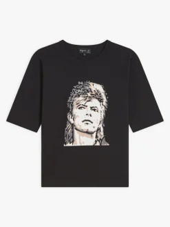 Black Cotton Jersey Brando T-shirt With Artist Rafael Gray<agnès b. Cheap